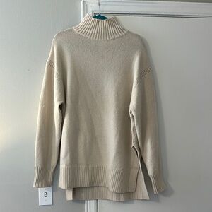 H&M Cream Cowl Neck Sweater Soft Knit Versatile
